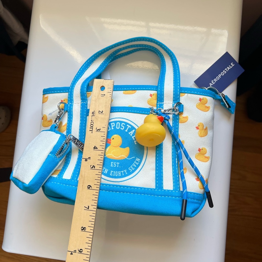 Viral Aeropostale Duck Print Mini Tote with Coin Purse - Picture 9 of 9